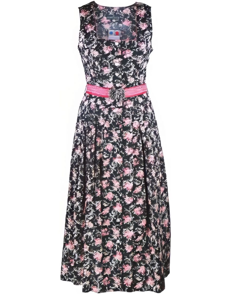 Damen Dirndl von Berwin & Wolff 865215 in Schwarz - Pink geblümt