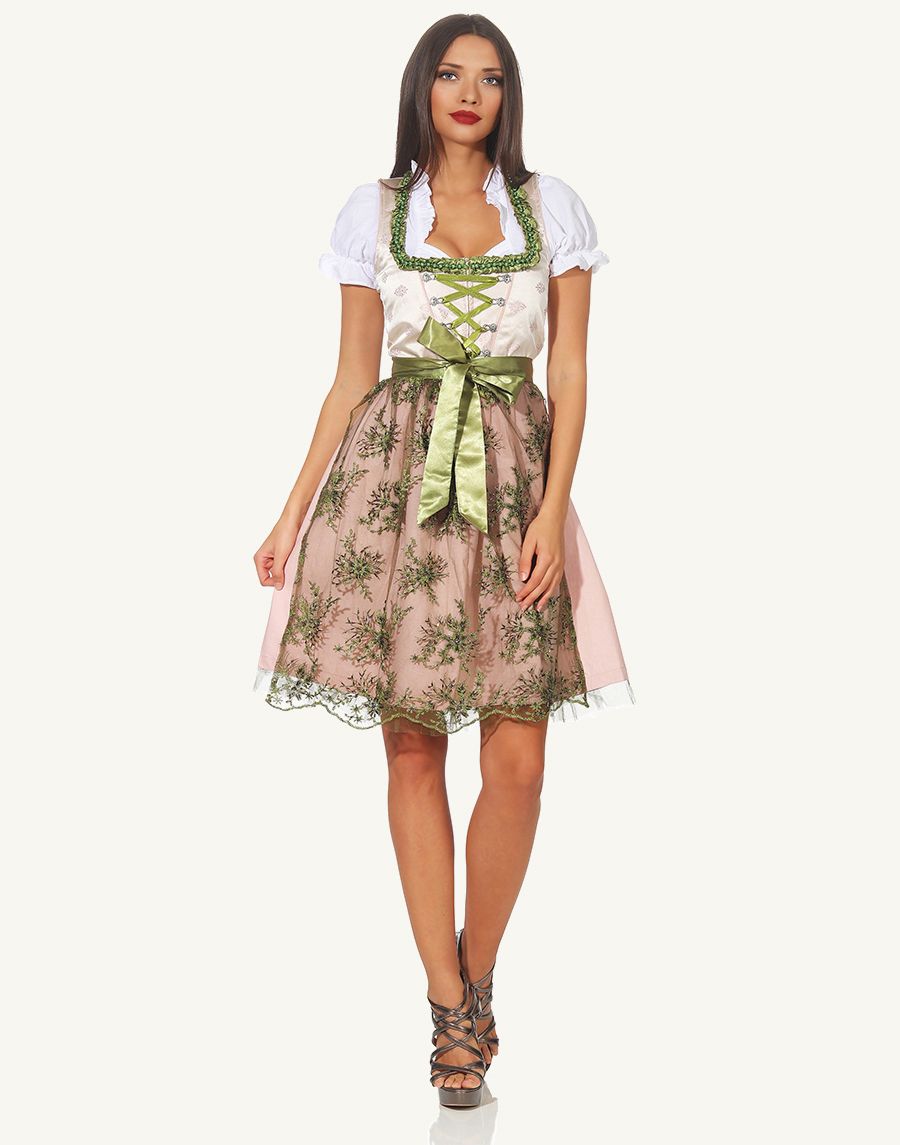 Dirndl Midi "Agnes" in Grün