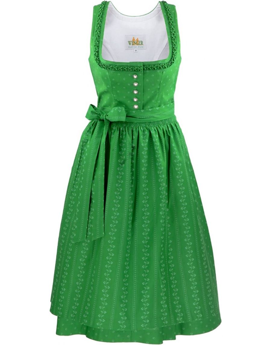 *Sale* Wenger Dolly Damen Dirndl 2-TLG Trachtenkleid lang 70cm , Schürze Wenger Austrian Style