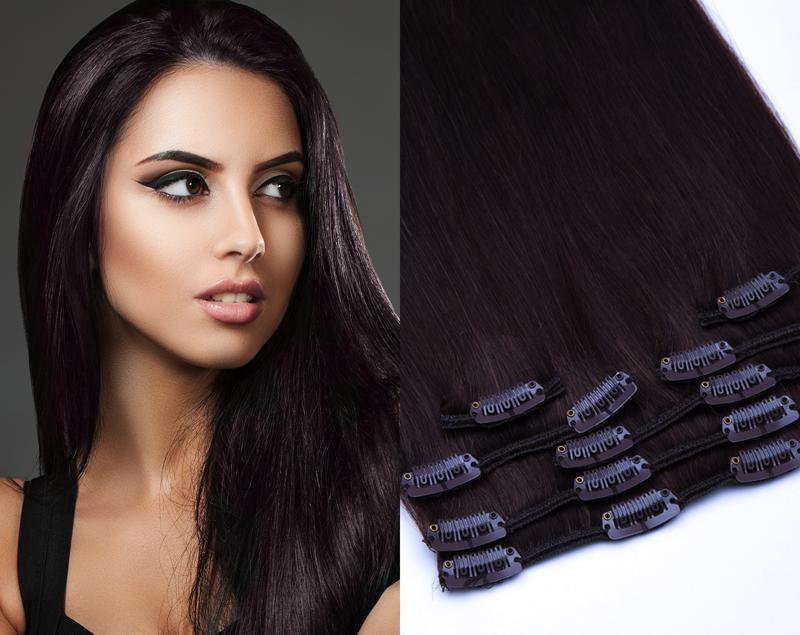 7 Tressen 35, 45, 55, 60cm Clip In Set Remy Echthaar Extensions